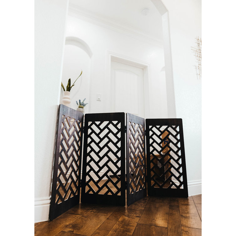 Carved wood pet sales gate